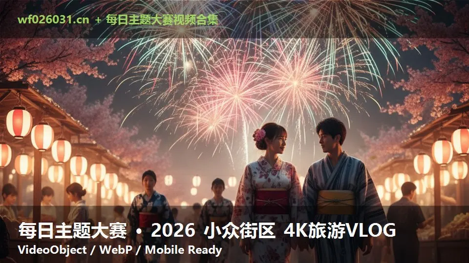 每日主题大赛 · 2026 小众街区 4K旅游VLOG