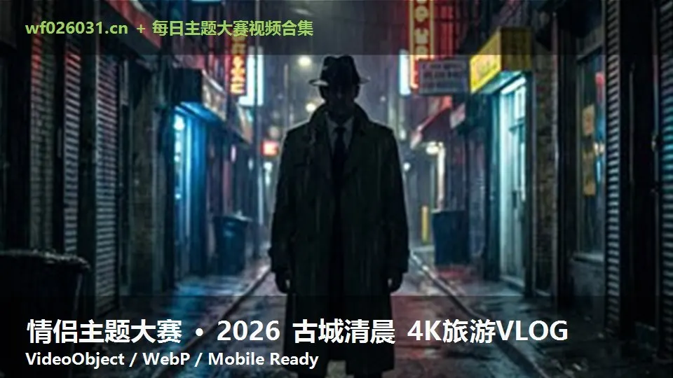情侣主题大赛 · 2026 古城清晨 4K旅游VLOG